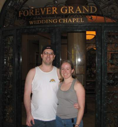 Mr. & Mrs. splorp! in front of Forever Grand